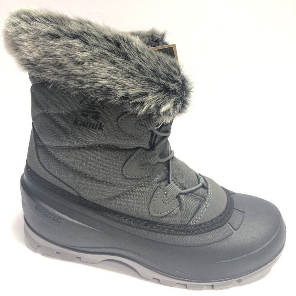 Kamik Women’s Momentum 2, Gray Winter Boots, Size 7M